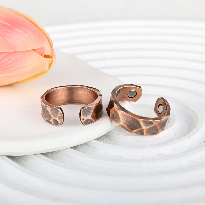 Classical Copper Magnetic Rings for Men and Women